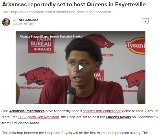 Razorbacks’ 2025-26 hoops schedule is wild