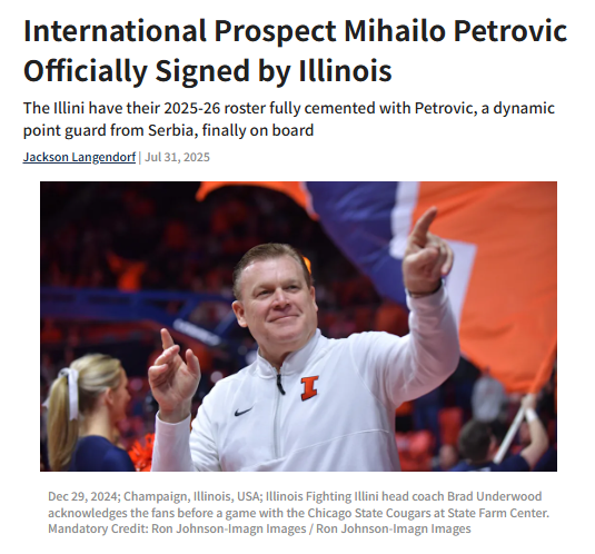 Illinois basketball lands Serbian star guard