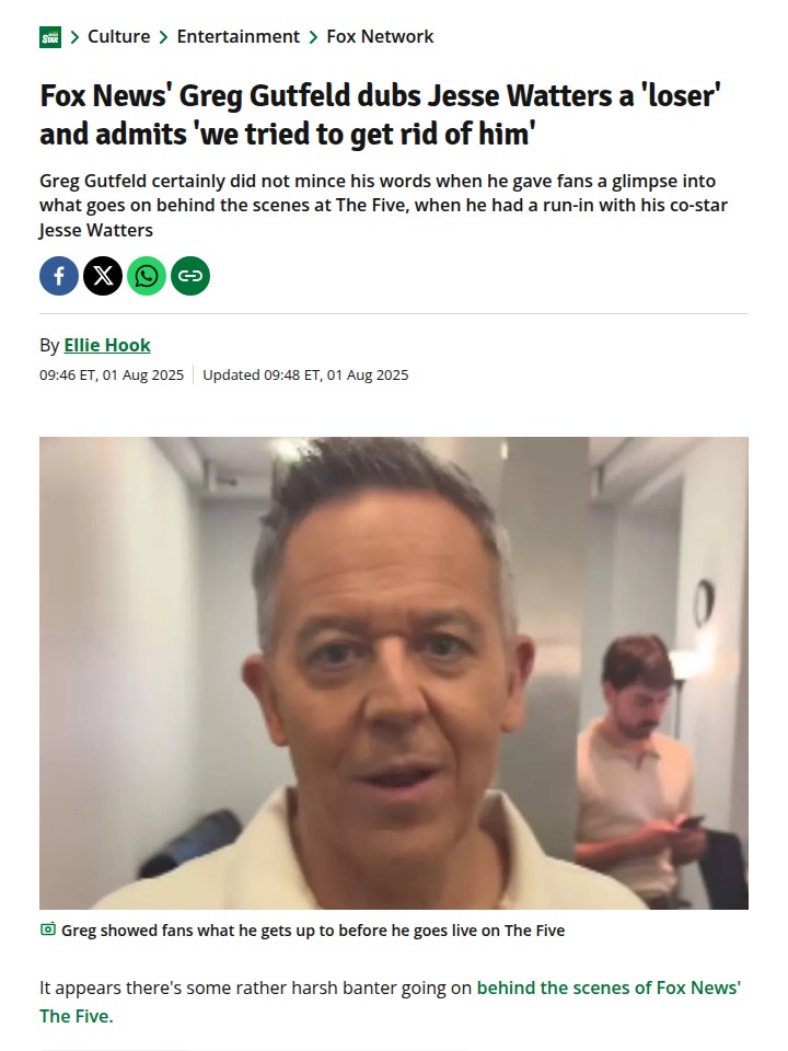Greg Gutfeld Calls Jesse Watters a 'Loser' 😂