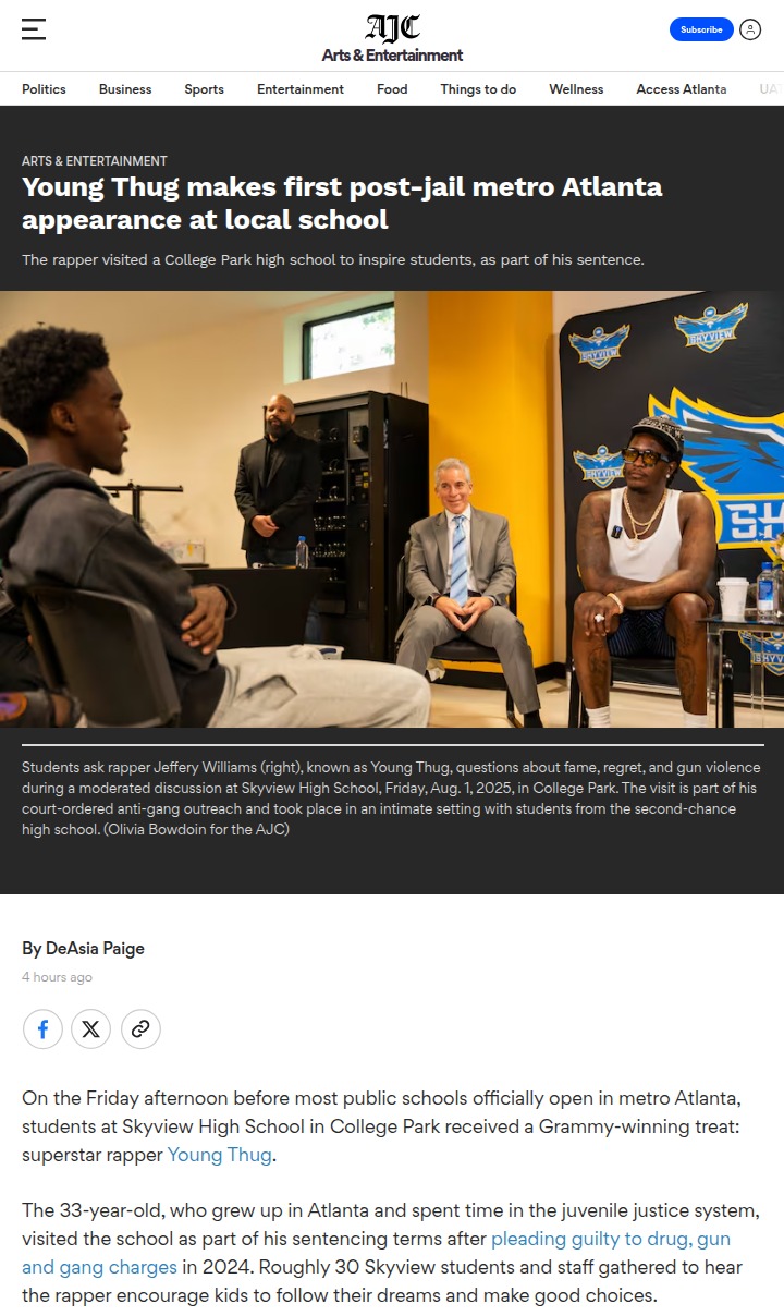 Young Thug inspires College Park teens