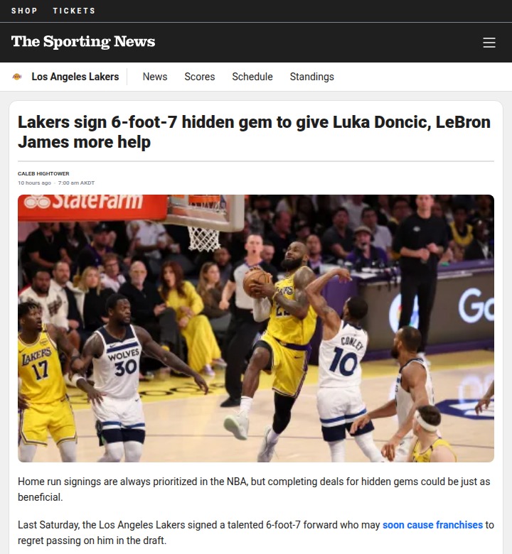 Lakers Add Kaluma: Hidden Gem to Aid King James