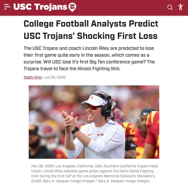 Trojans on Upset Alert vs. Illinois?