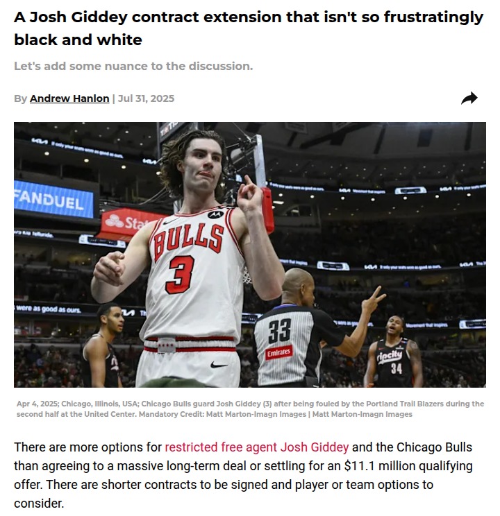 Why the Bulls-Giddey deal isn’t so simple