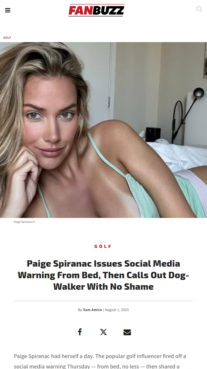 Paige Spiranac’s Wild Day in Bed & On Walk 🐶