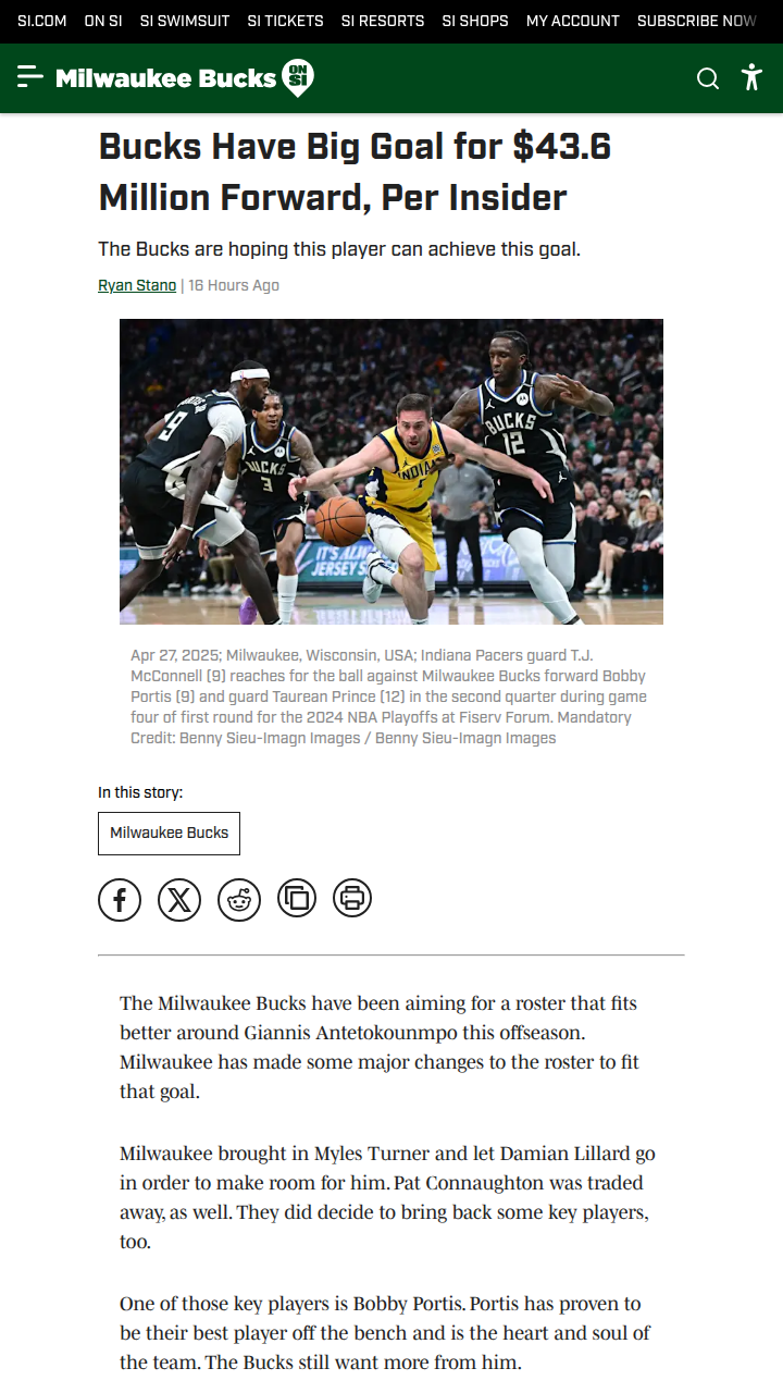Bucks want more from Bobby Portis next season