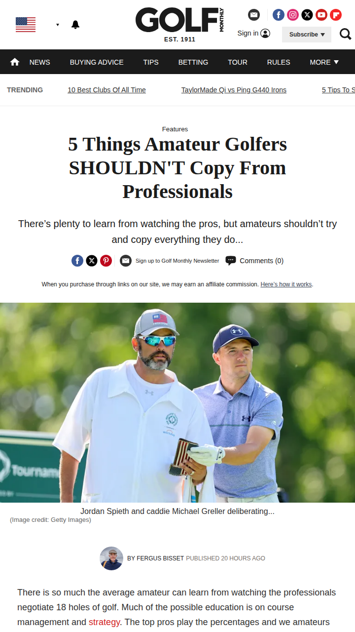 Why Amateurs Shouldn't Copy the Pros