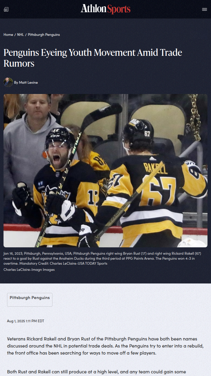 Penguins shake things up with youth push