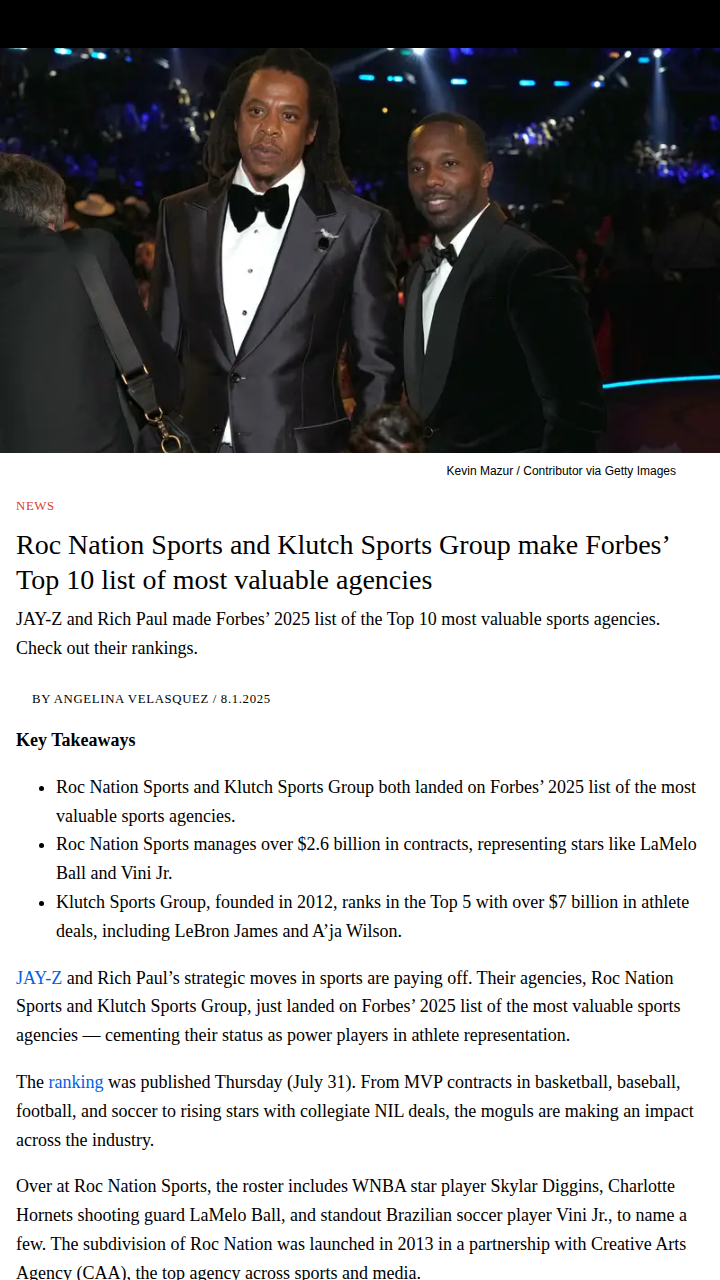 JAY-Z & Rich Paul: Sports Agency Power Shift