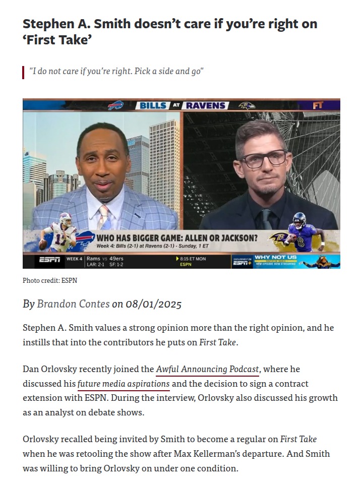 Stephen A. Sets the Debate Tone on First Take