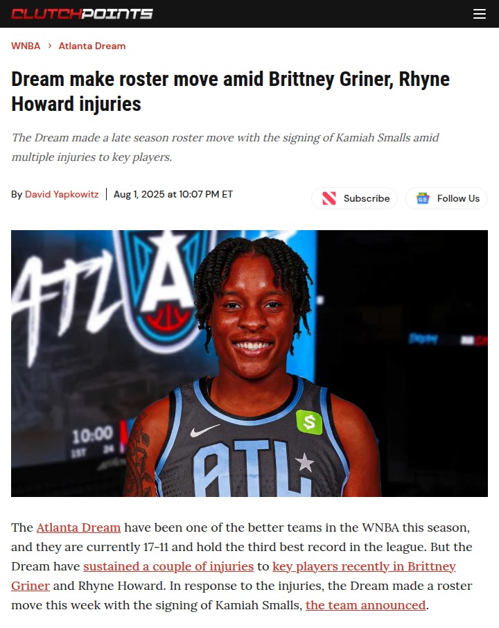 Dream shake up roster as injuries hit hard