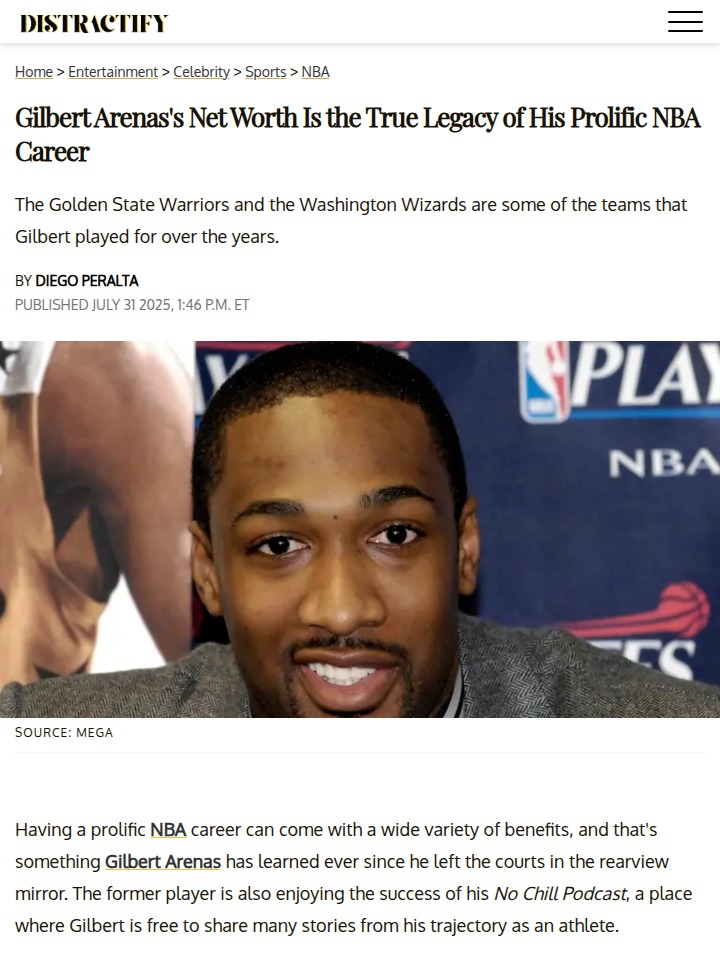 Gilbert Arenas: From Zero to $5M Legacy