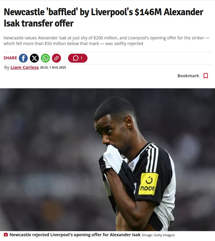 Magpies Mock Reds’ Isak Bid Drama