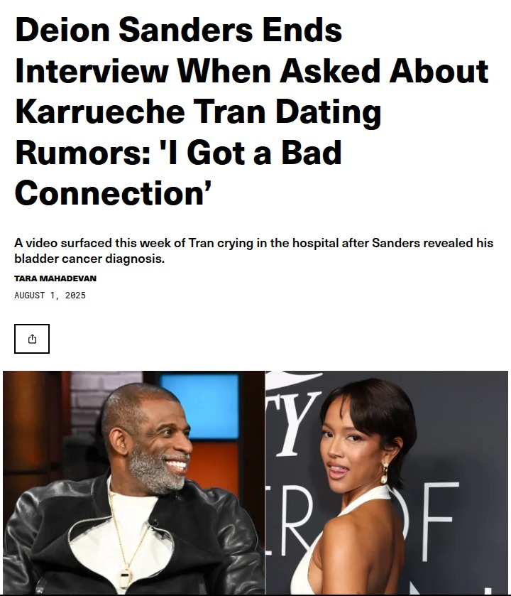 Deion Sanders Dodges Karrueche Rumors 👀