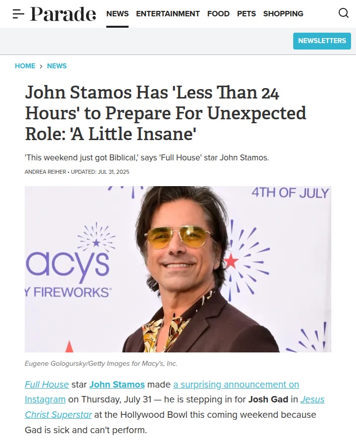 John Stamos jumps into Hollywood Bowl spotlight