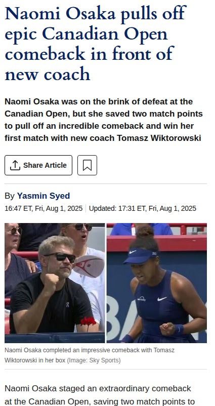 Osaka’s Montreal Miracle: Comeback Queen!