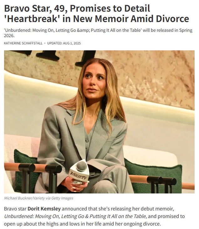 Dorit’s Divorce Memoir Bombshell 📖