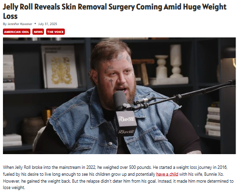 Jelly Roll’s SummerSlam Glow-Up