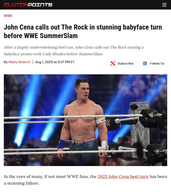 Cena’s Epic Babyface Turn Before SummerSlam