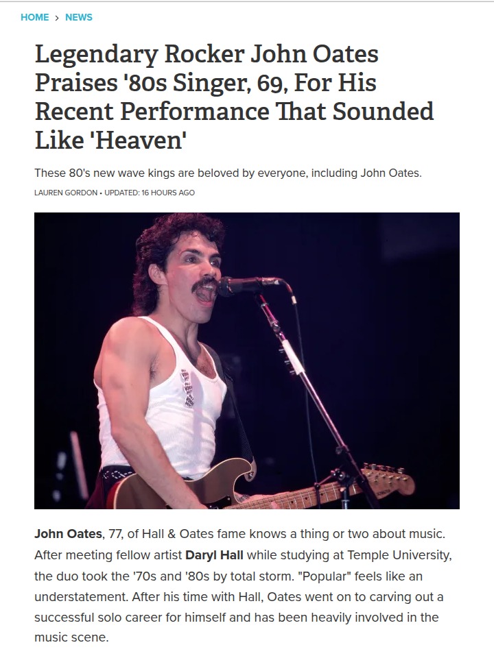 John Oates Calls Richard Butler's 'Heaven' Performance Epic 🎤