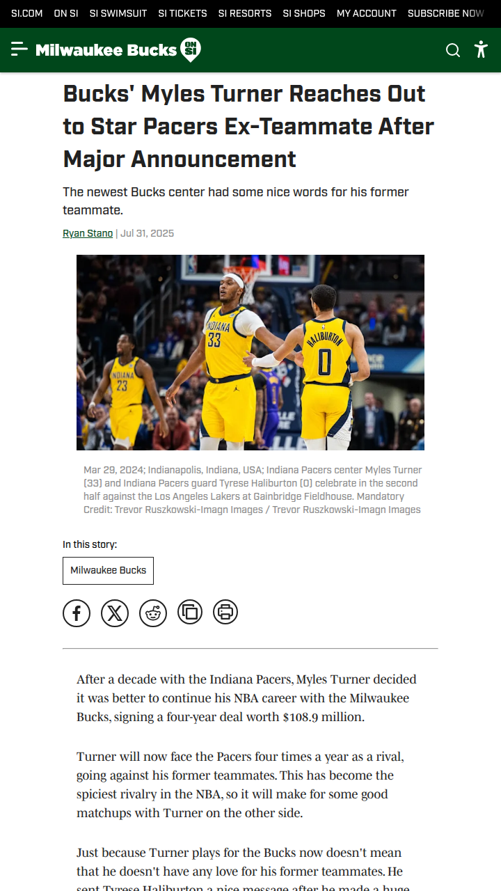 Turner Faces Pacers: New Rivalry Brewing