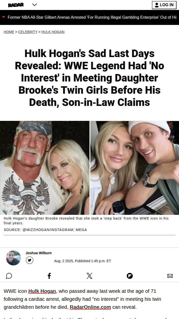 Hulk Hogan's Family Rift Shadows WWE Farewell