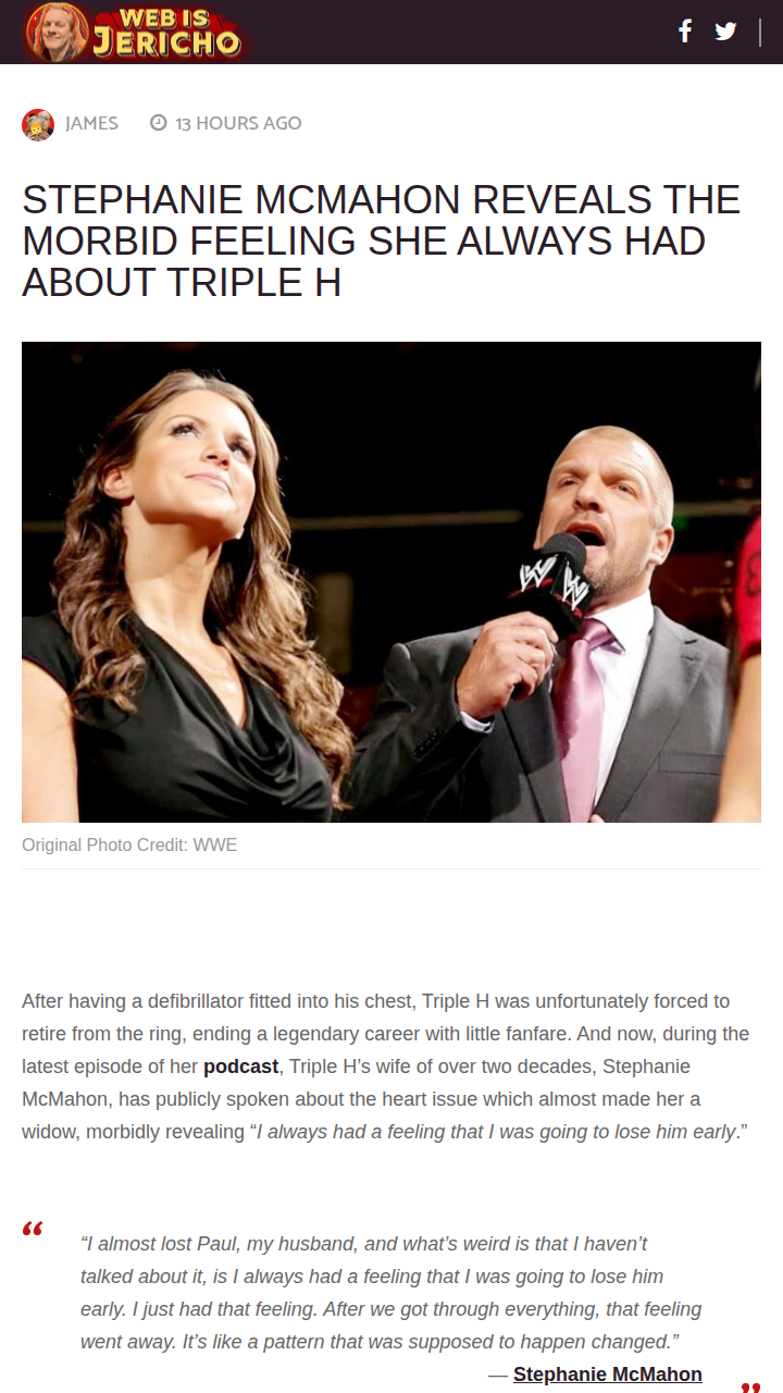 Triple H’s Heart Scare: Stephanie Opens Up