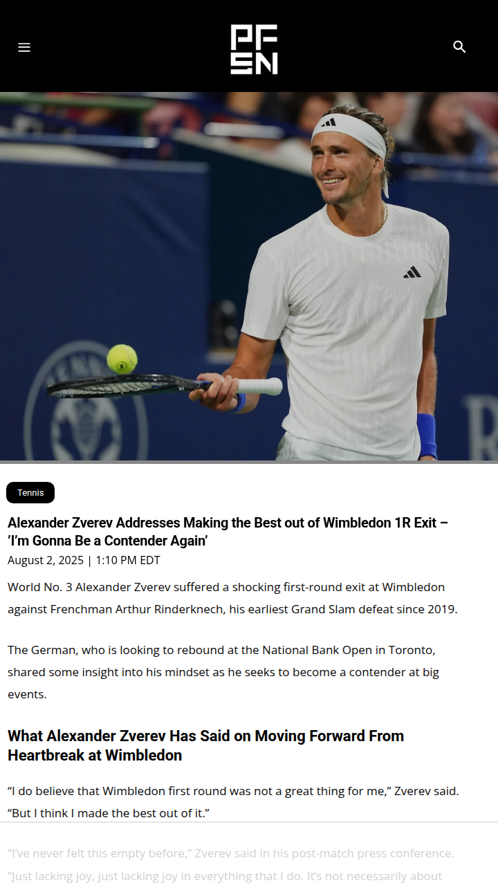 Zverev Eyes Redemption After Wimbledon Shock