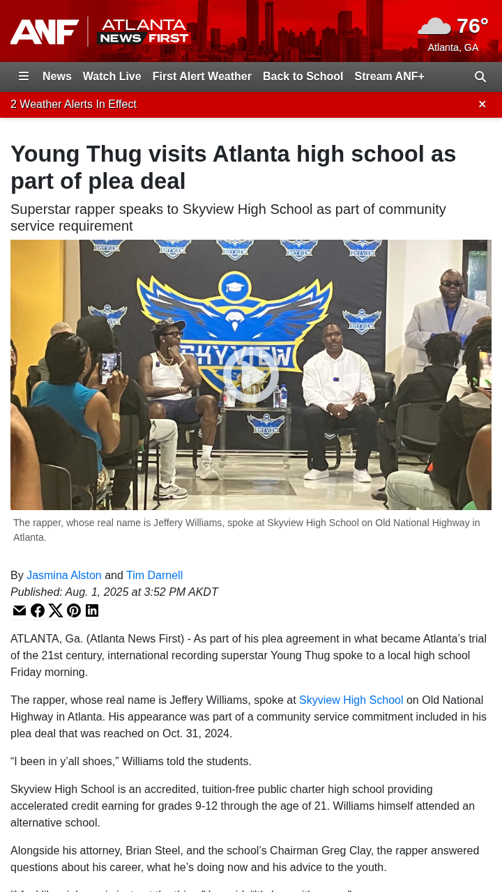 Young Thug’s real talk at Atlanta’s Skyview High