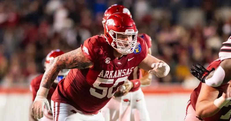 Fort Smith’s Kobe Branham energizes Hogs O-line