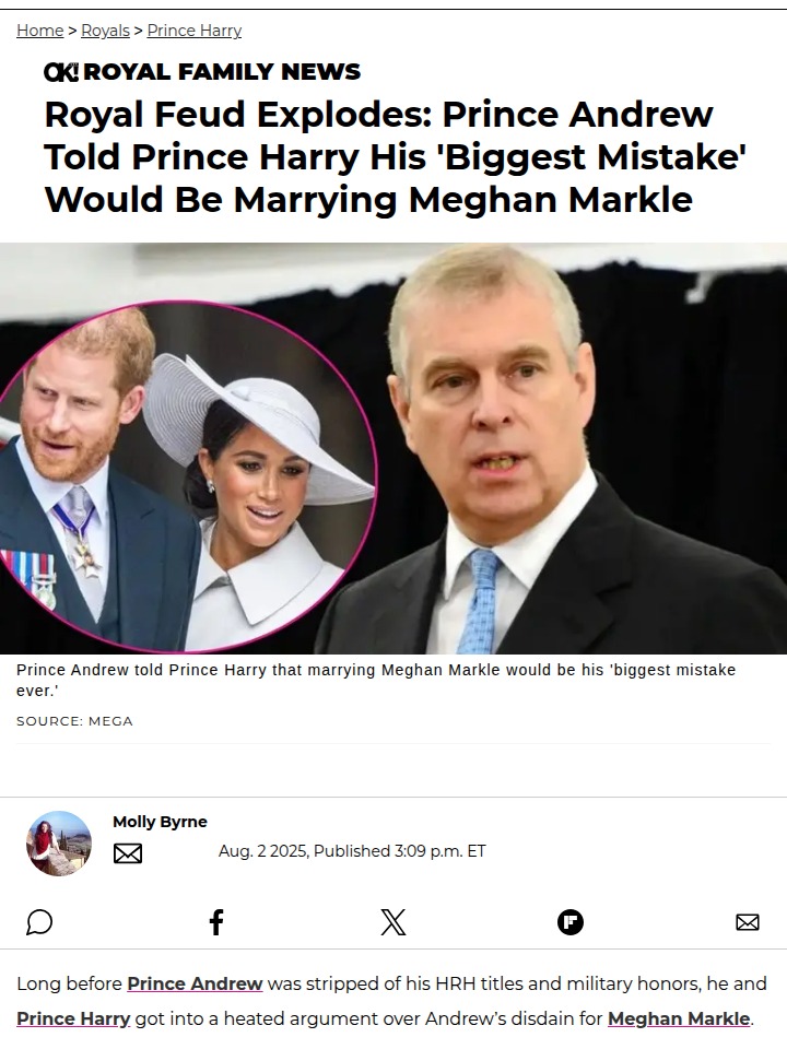 Royal Family Drama: Andrew vs Harry 💥
