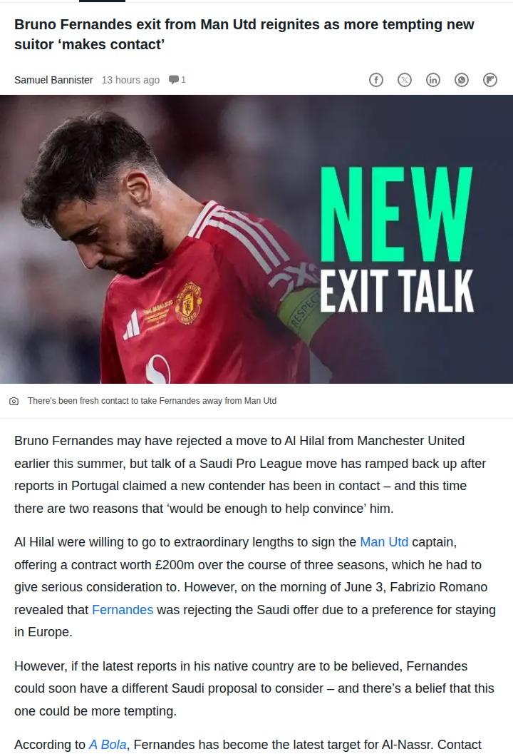 Bruno’s Saudi Saga: Will CR7 Lure Him?