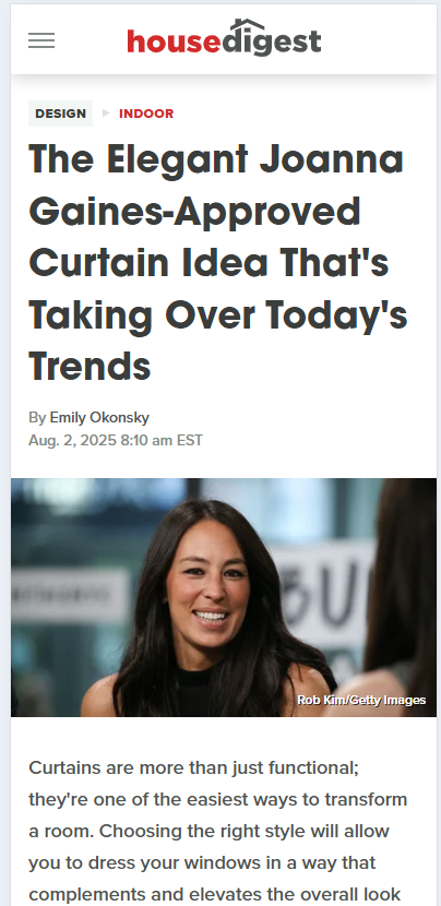 Joanna Gaines’ Velvet Curtain Obsession