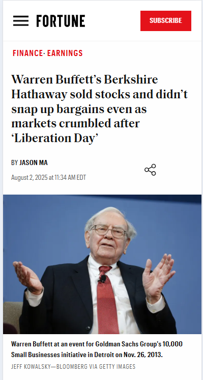 Buffett Sits Out Stock Market Rollercoaster
