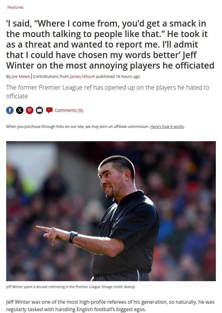 Jeff Winter’s Referee Nightmares Revealed