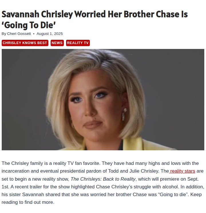 Savannah Chrisley’s Shocking Confession 😱