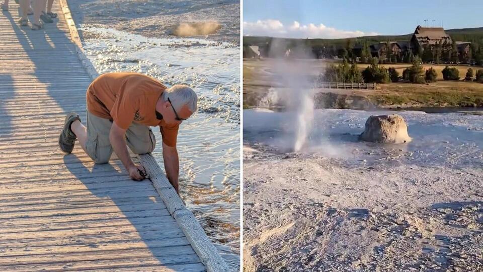 Yellowstone visitor drinks geyser water—what was he thinking?