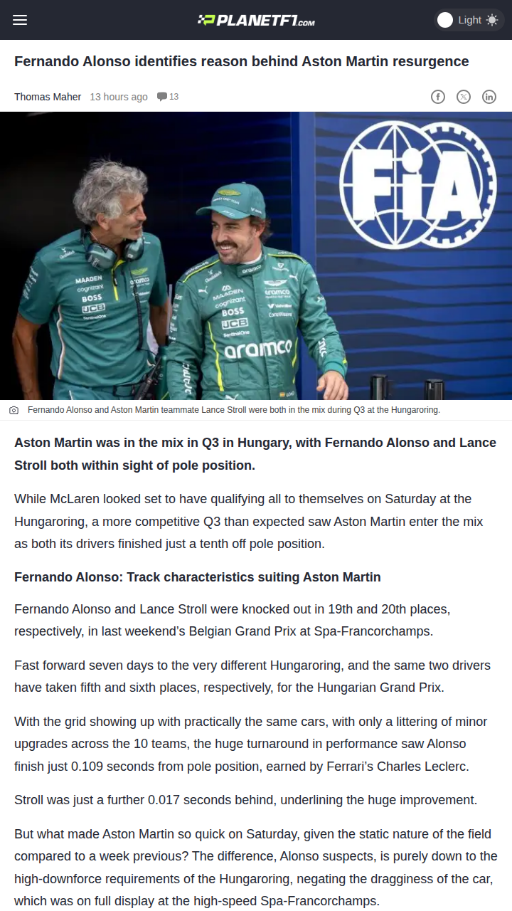 Alonso’s Magic at the Hungarian Grand Prix