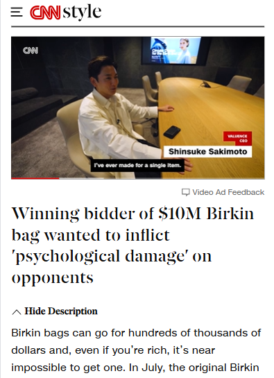 $10M Birkin Bag Bidder’s Savage Move