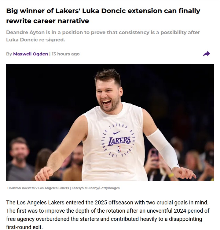 Lakers’ Luka Doncic deal could revive Ayton’s career