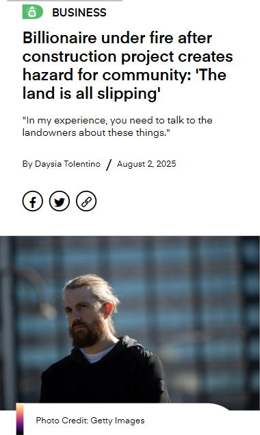Billionaire’s Backyard Project Goes Sideways