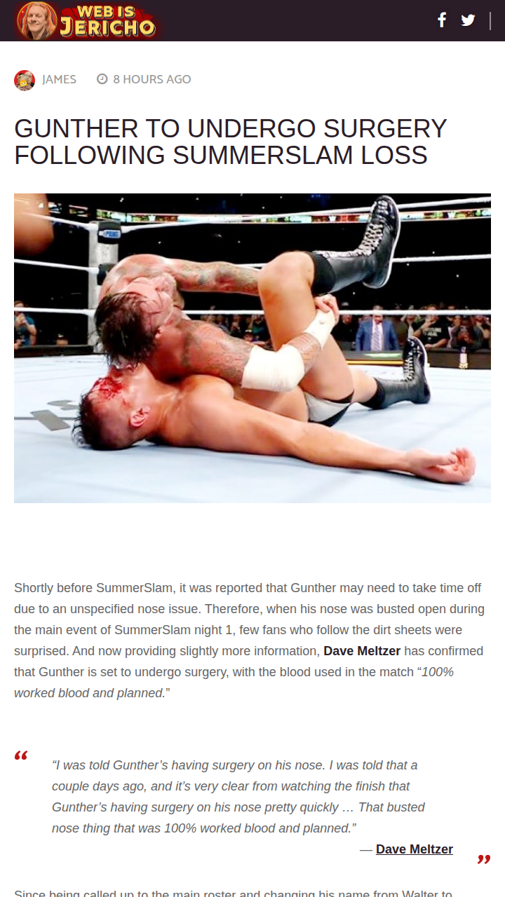 Gunther’s SummerSlam Loss: Surgery Looms