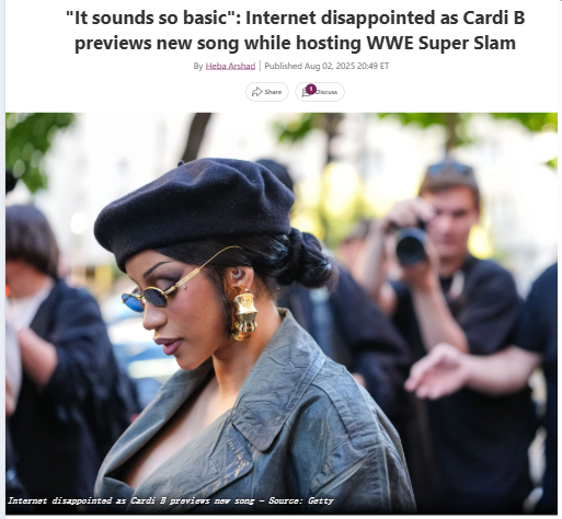 Cardi B’s SummerSlam Song Flop Sparks Debate