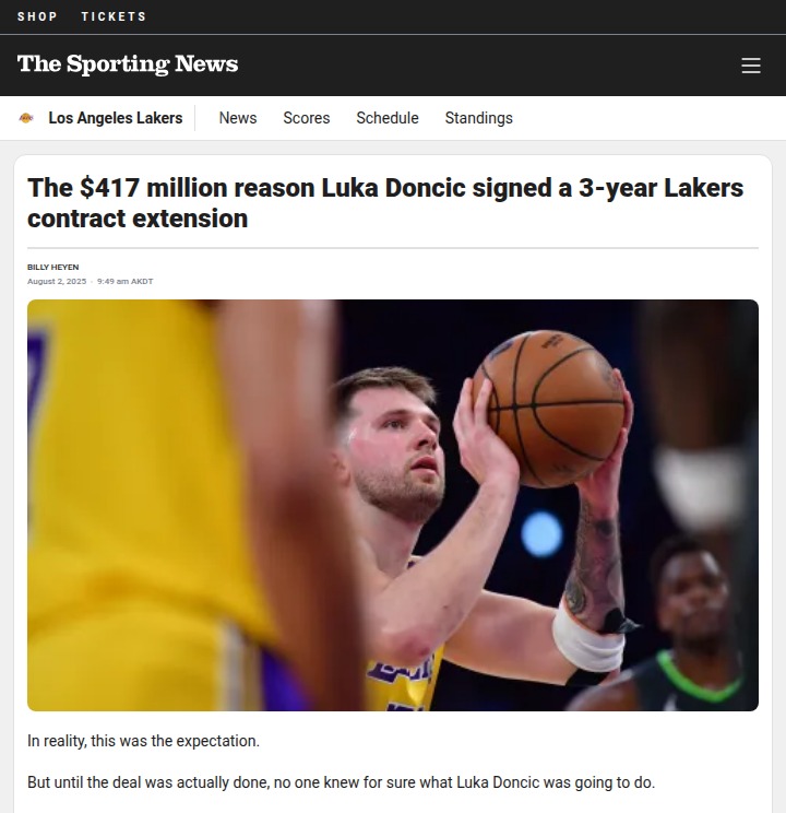 Luka’s $417M Lakers Power Move Explained