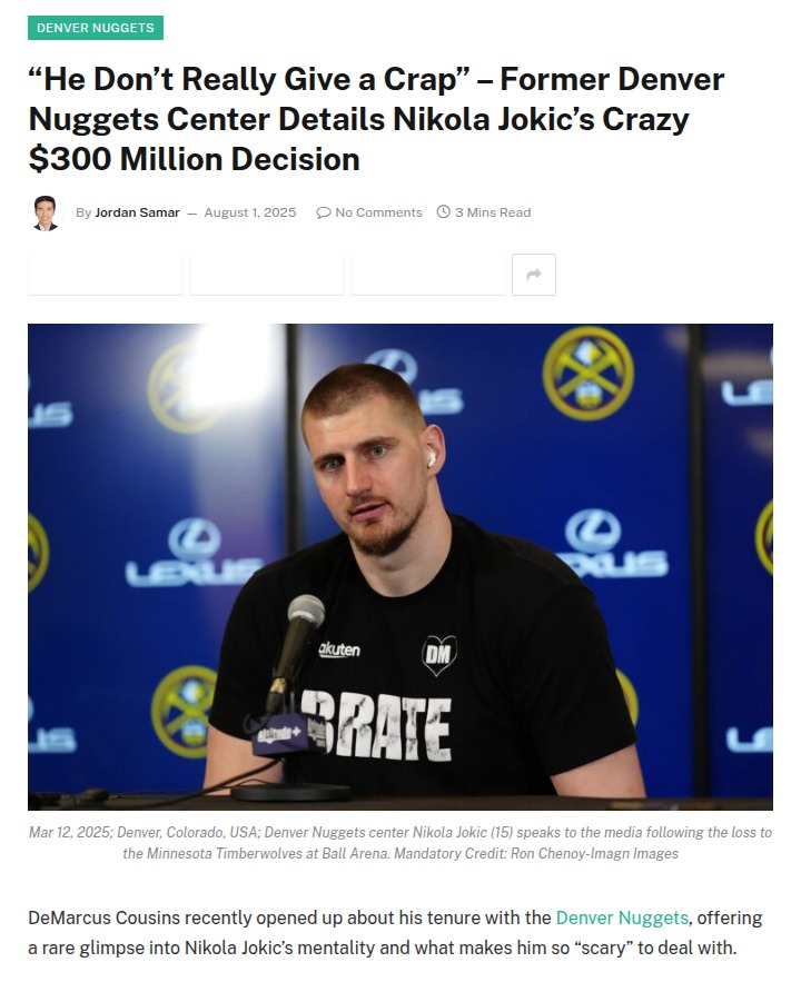 Joker’s $300M Shrug: Nuggets Insider Talk