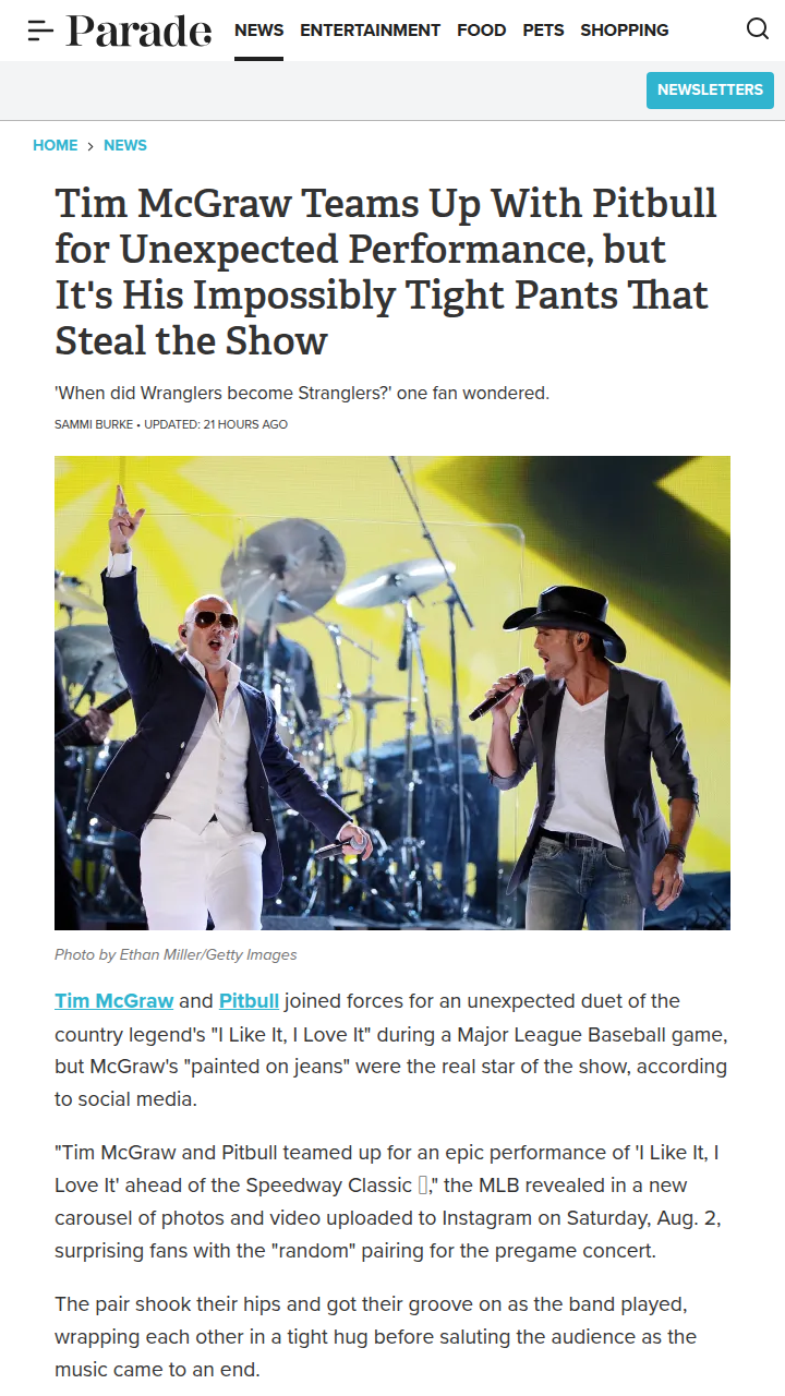 Tim McGraw’s Jeans Outshine MLB Duet