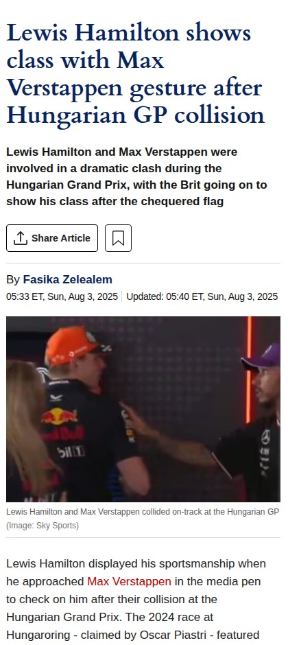 Hungarian GP: Hamilton & Verstappen Drama