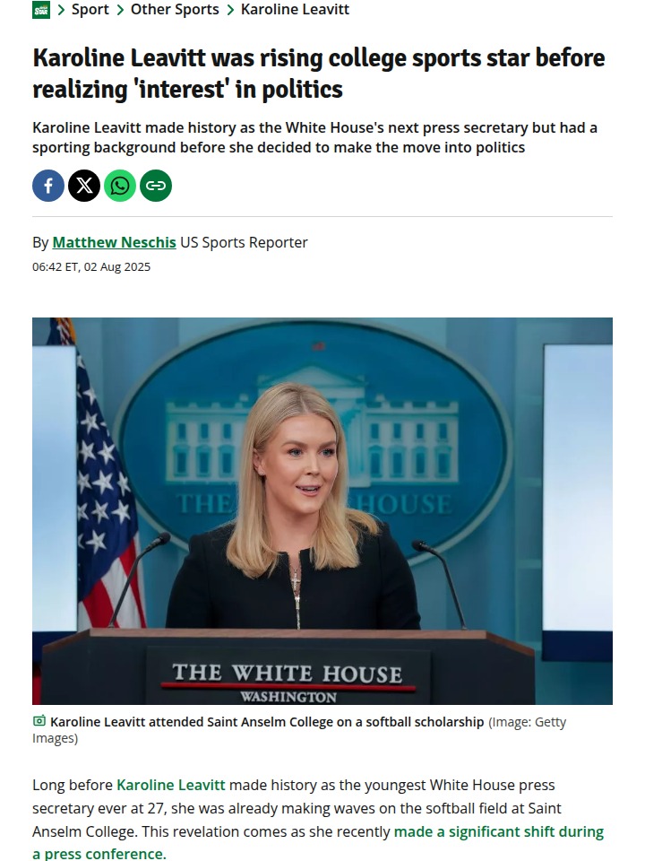 Karoline Leavitt: From Hawks Star to WH Press Sec