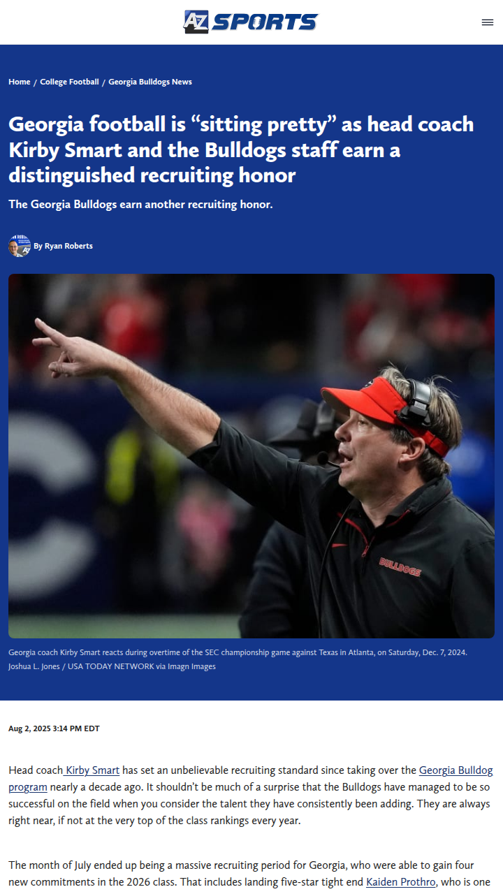 Georgia’s recruiting game just hit another level