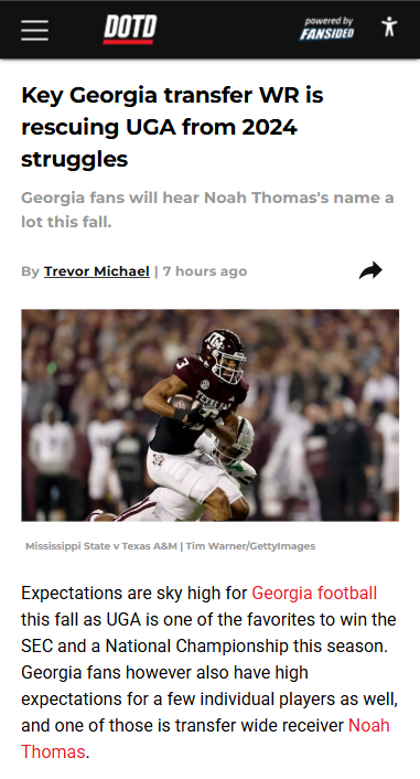 Noah Thomas could change Georgia’s season