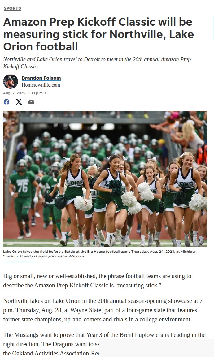 Northville vs Lake Orion: Detroit football’s big test